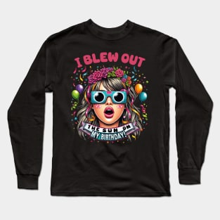 I Blew Out the Sun on My Birthday Solar Eclipse April 2024 Birthday Girls Long Sleeve T-Shirt